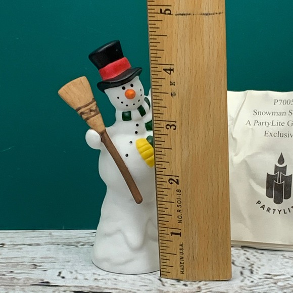 PartyLite Snowman Snuffer Candle Accessory Holiday Decor P7005 w/ Box - Picture 5 of 9